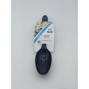 Hutzler Solid Serving Spoon Nylon Reinforced Utensil 11" Navy Blue No 700